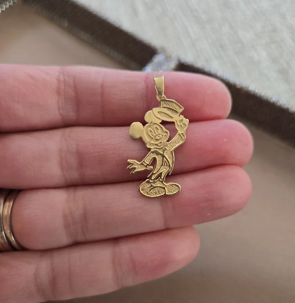 Vintage 14k Gold Mickey Mouse Pendant